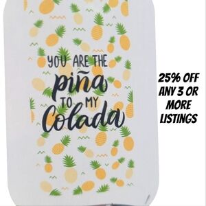 Beach Towel Pineapple Print Graphic Pina Colada 60 X 30 Pool Resort Cruise